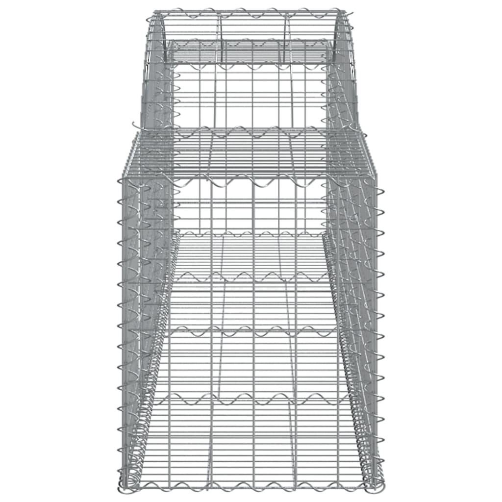 vidaXL Paniers à gabions arqués 7 pcs 300x50x60/80 cm fer galvanisé