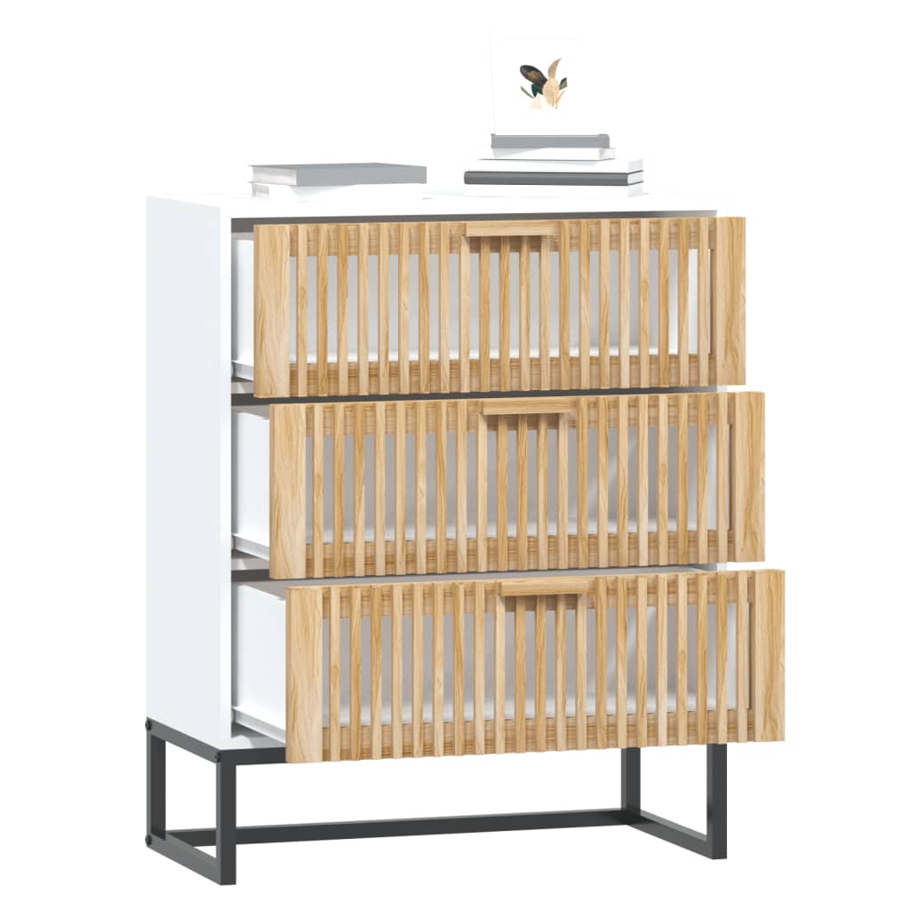 vidaXL Buffet blanc 60x30x75 cm bois d'ingénierie