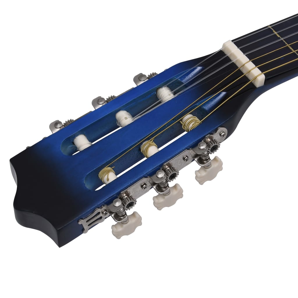 vidaXL Guitare classique de débutants et enfants Bleu 1/2 34"