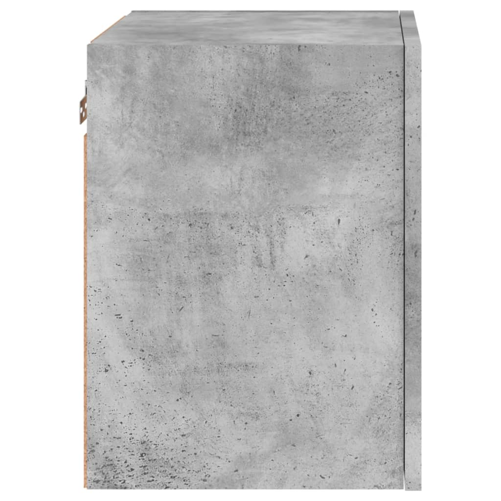 vidaXL Meuble TV mural gris béton 40,5x30x40 cm bois d'ingénierie