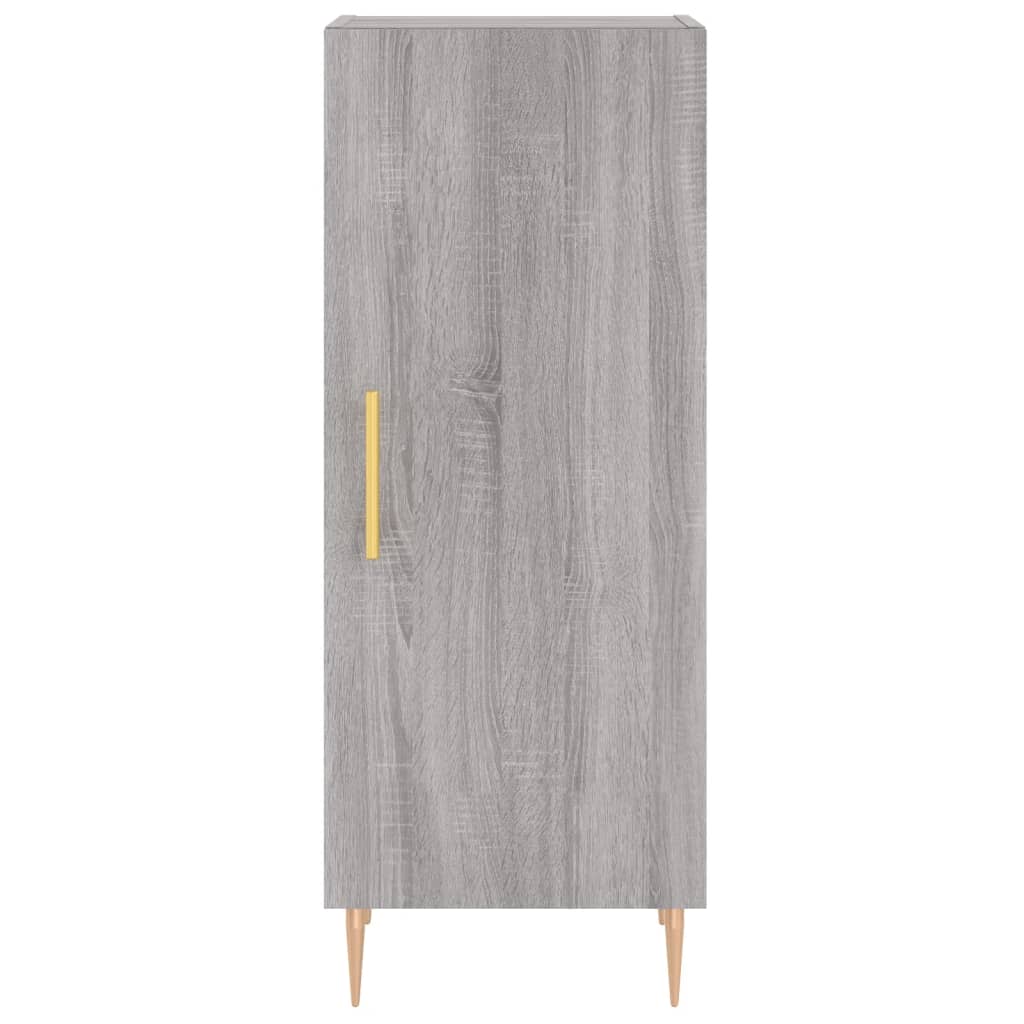 vidaXL Buffet haut Sonoma gris 34,5x34x180 cm Bois d'ingénierie