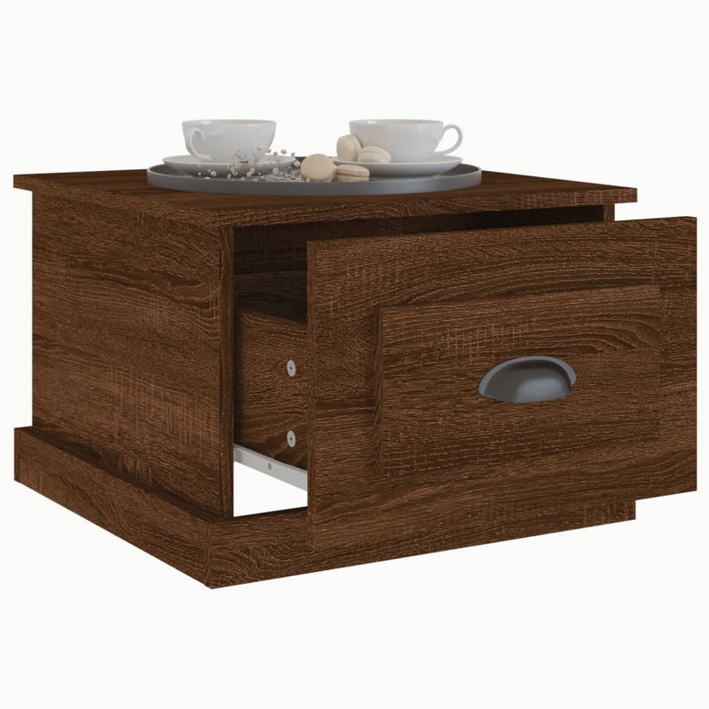 vidaXL Table basse Chêne marron 50x50x35 cm Bois d'ingénierie