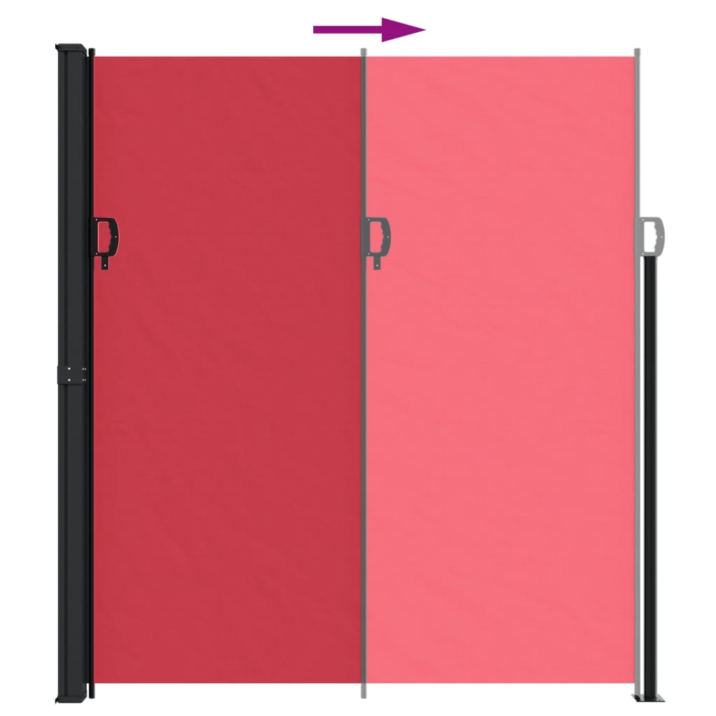 vidaXL Auvent latéral rétractable rouge 220x600 cm