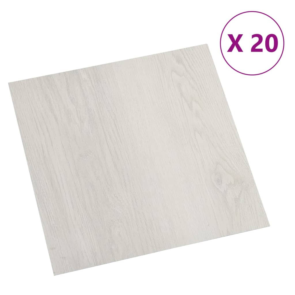 vidaXL Dalles de plancher autoadhésives 20 pcs PVC 1,86 m² beige