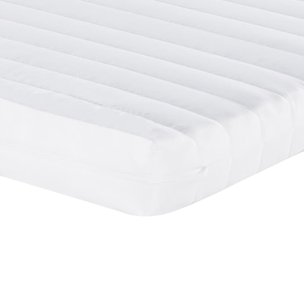 vidaXL Lit de jour avec gigogne et matelas crème 100x200 cm tissu