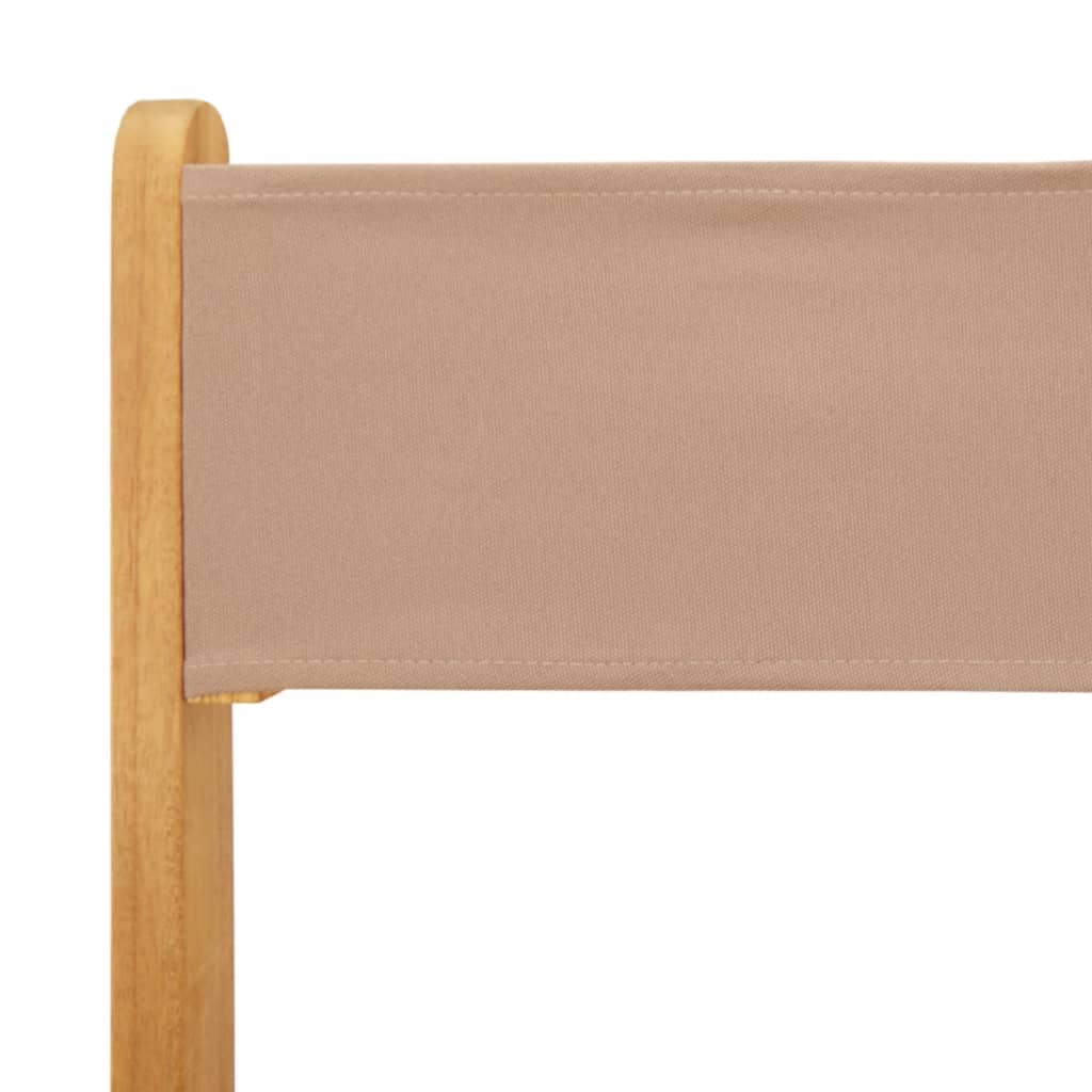 vidaXL Ensemble de bistro 3 pcs taupe tissu et bois massif