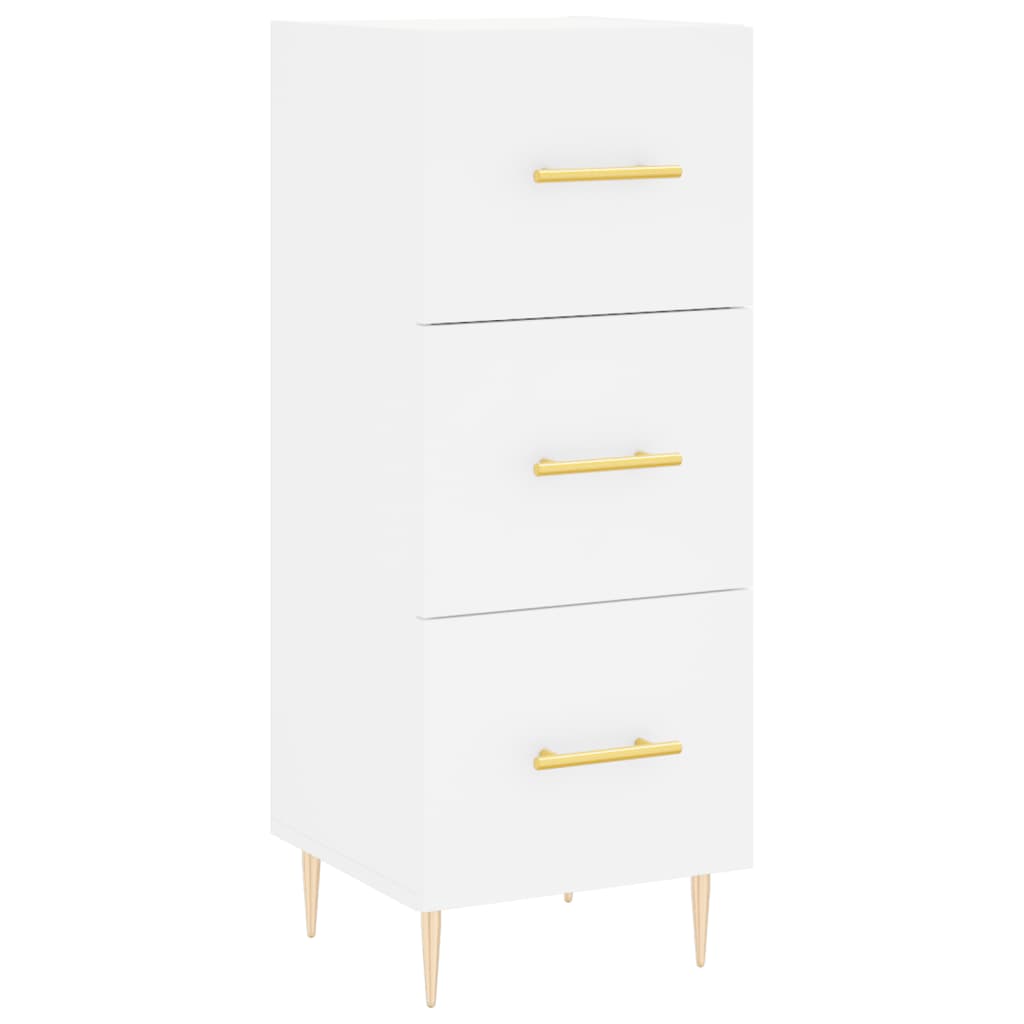 vidaXL Buffet haut Blanc 34,5x34x180 cm Bois d'ingénierie