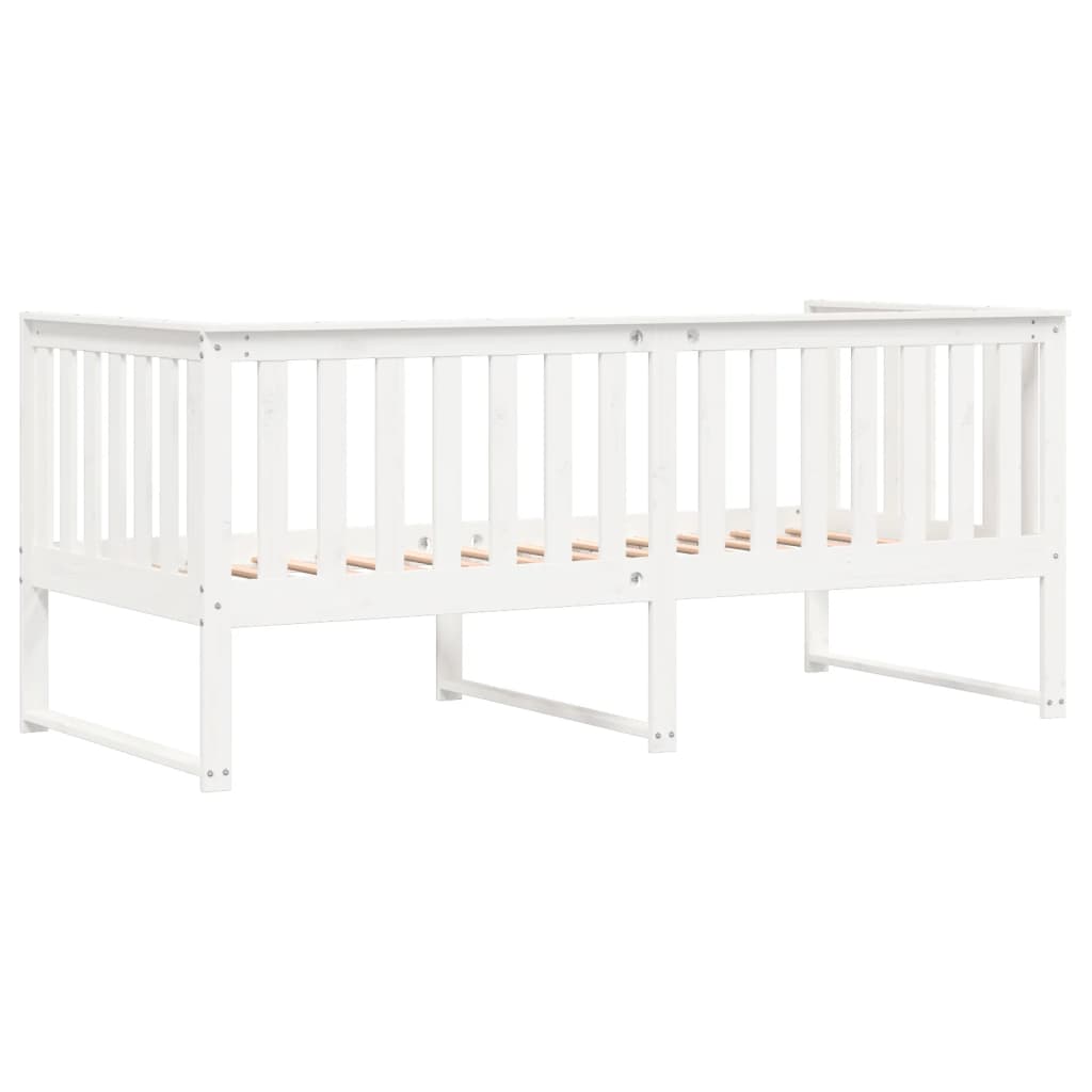 vidaXL Lit de jour sans matelas blanc 90x200 cm bois de pin massif