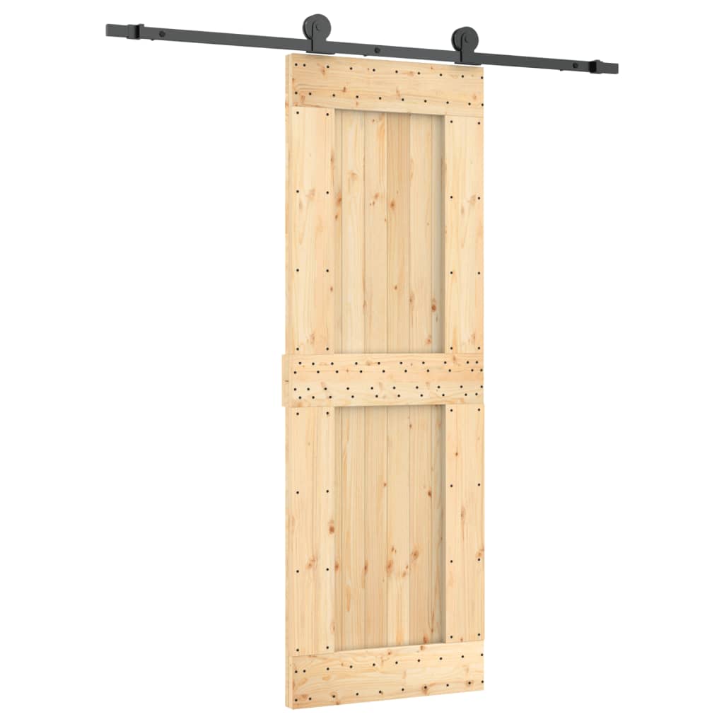 vidaXL Porte coulissante et kit de quincaillerie 70x210 cm pin massif