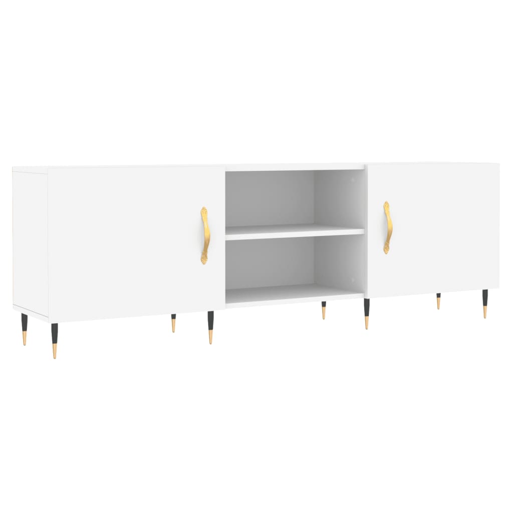 vidaXL Meuble TV blanc 150x30x50 cm bois d'ingénierie