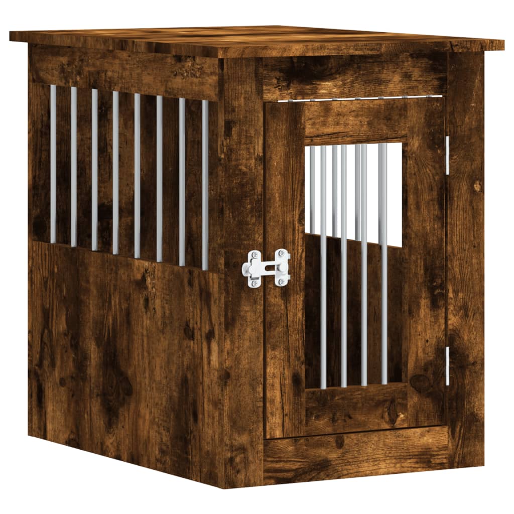 vidaXL Meuble de cage pour chiens chêne fumé 45x62x59 cm