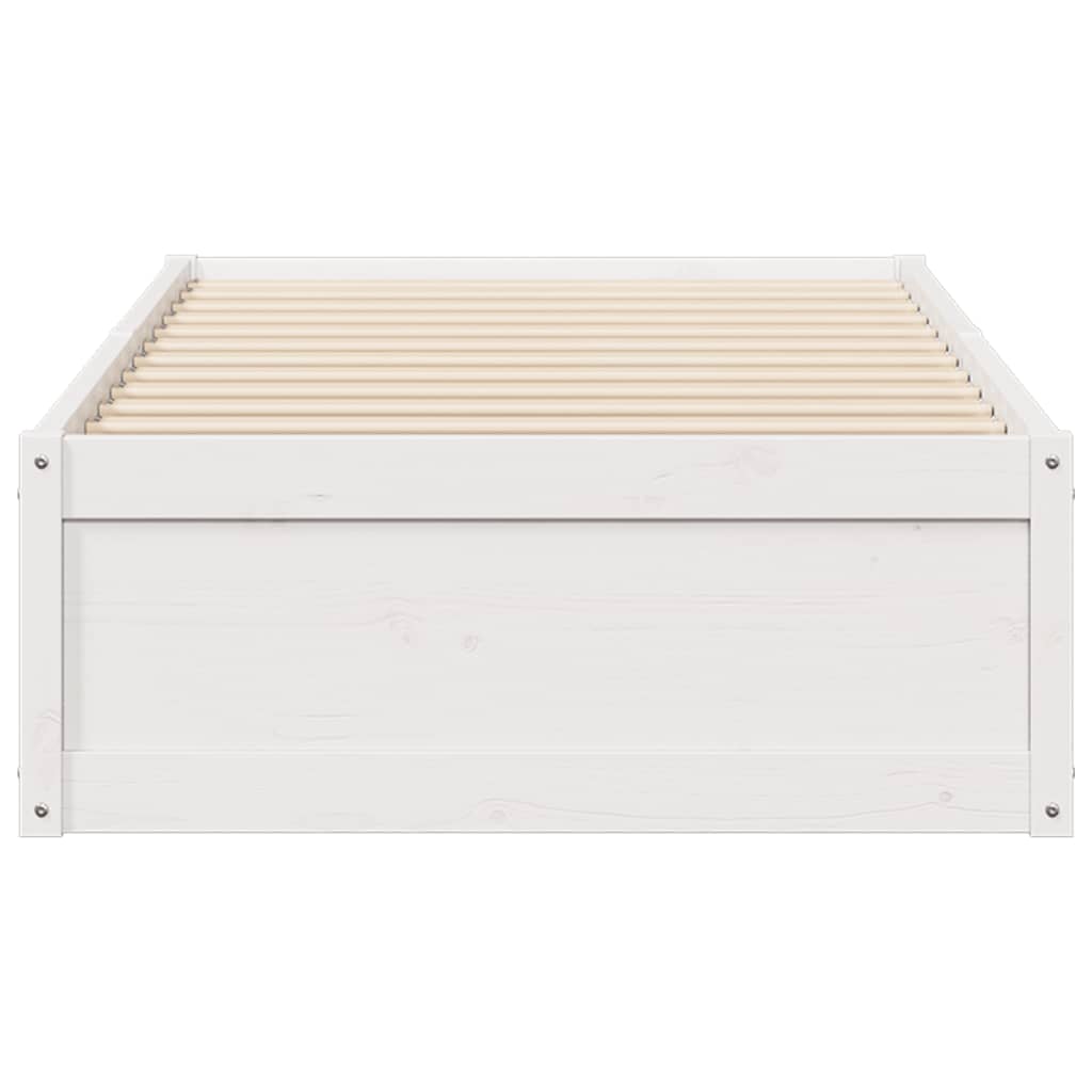 vidaXL Cadre de lit sans matelas blanc 100x200 cm bois de pin massif