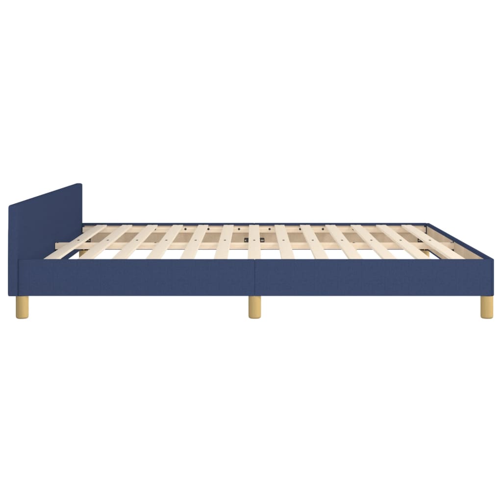 vidaXL Cadre de lit sans matelas bleu 180x200 cm tissu