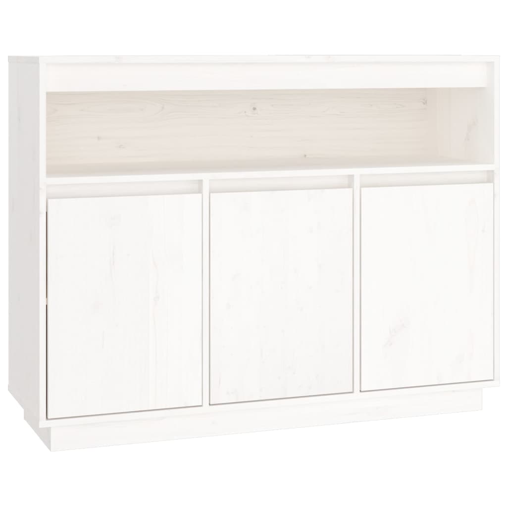 vidaXL Buffet Blanc 104,5x34x80 cm Bois massif de pin