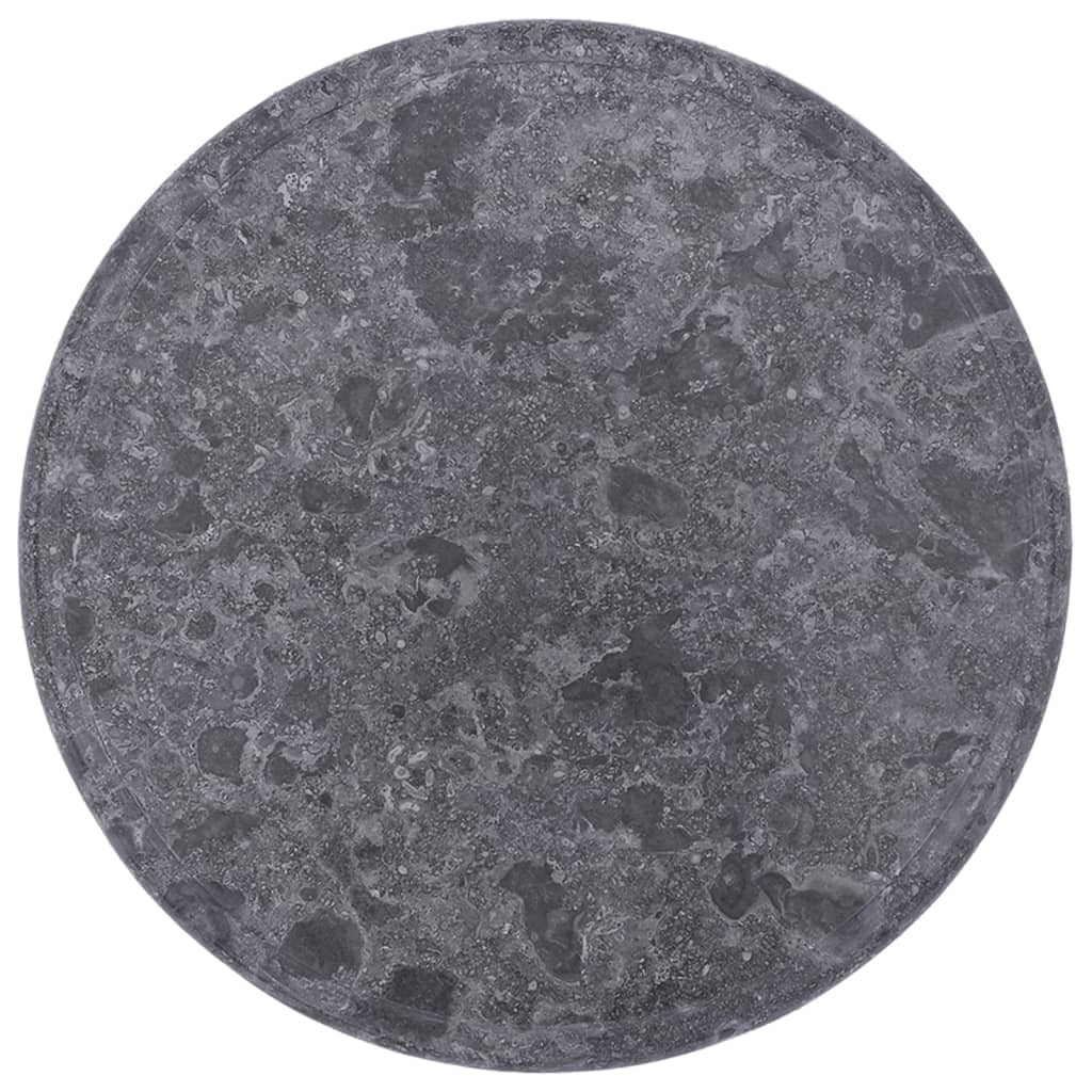 vidaXL Dessus de table Gris Ø40x2,5 cm Marbre