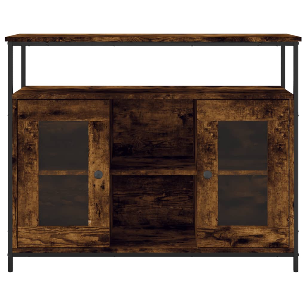 vidaXL Buffet chêne fumé 100x35x80 cm bois d'ingénierie