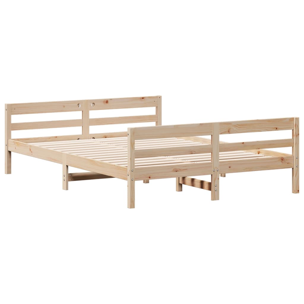 vidaXL Cadre de lit sans matelas 140x200 cm bois massif de pin