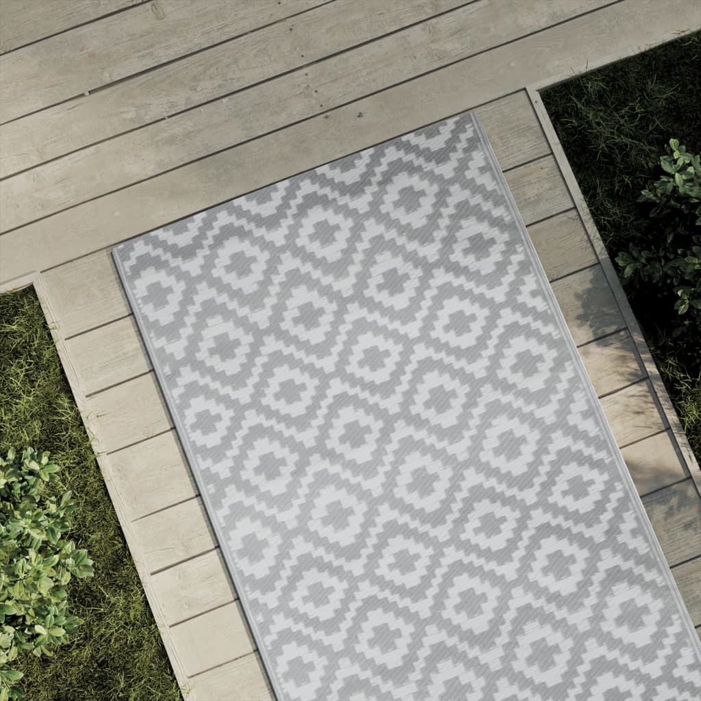 vidaXL Tapis d'extérieur Gris 80x150 cm PP