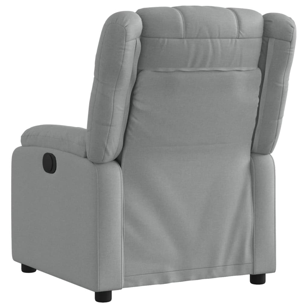 vidaXL Fauteuil inclinable Gris clair Tissu