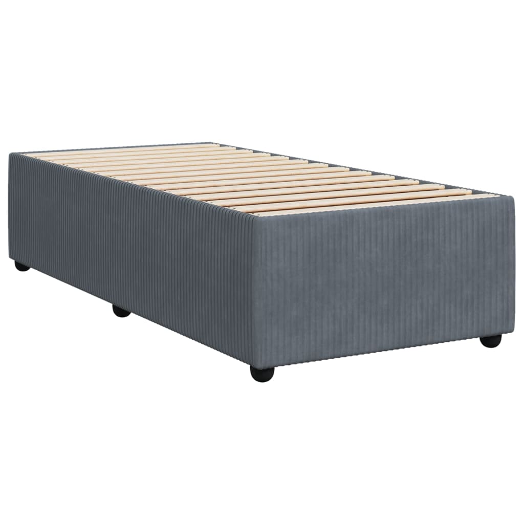 vidaXL Cadre de lit sans matelas gris foncé 80x200 cm velours