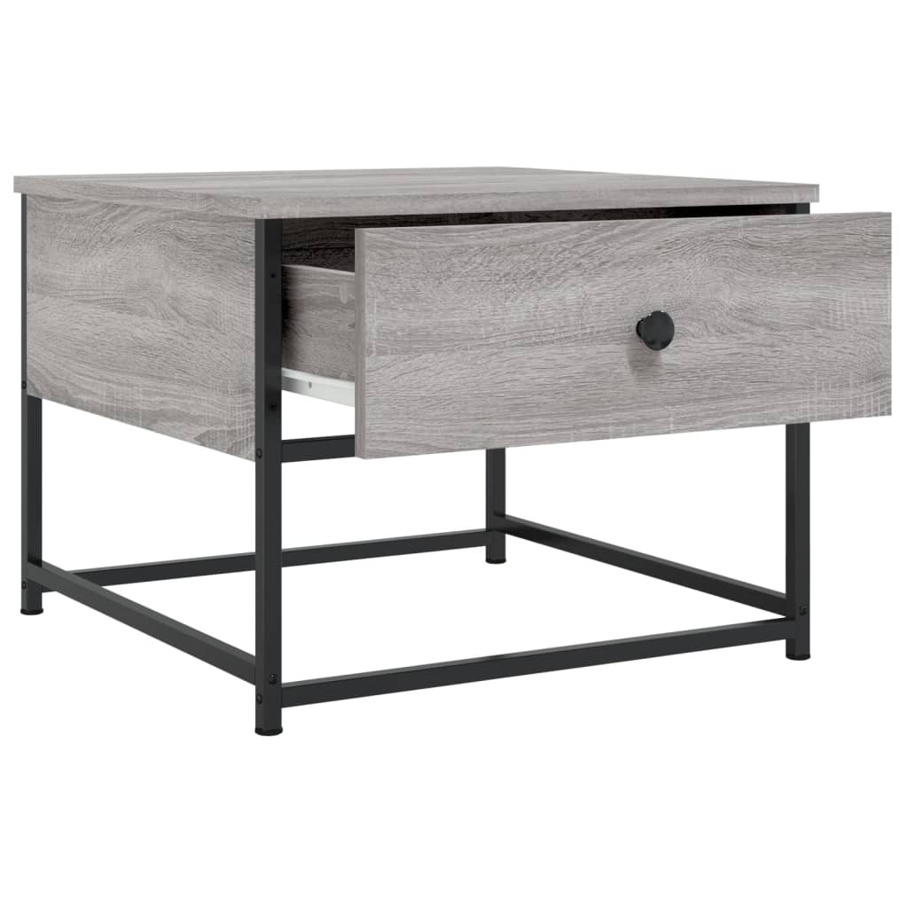 vidaXL Table basse sonoma gris 51x51x40 cm bois d'ingénierie