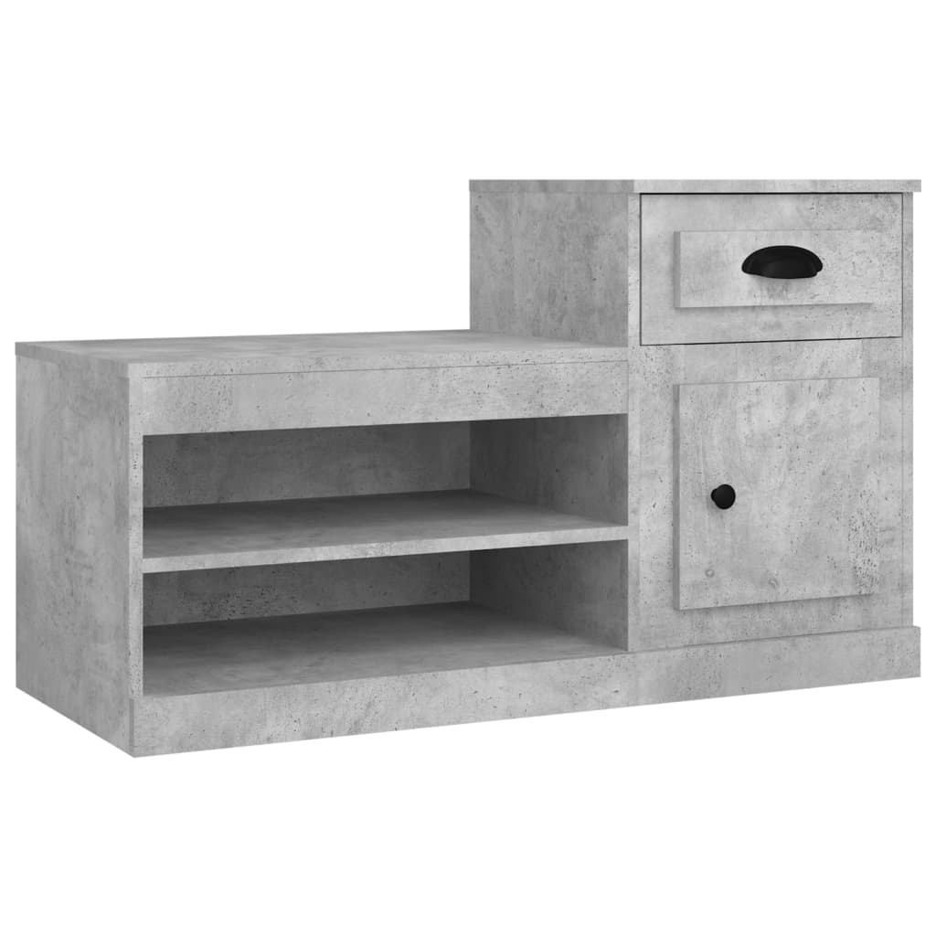 vidaXL Armoire à chaussures gris béton 100x42x60 cm bois d'ingénierie