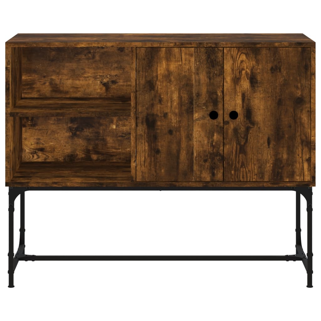 vidaXL Buffet chêne fumé 100x40x79,5 cm bois d'ingénierie