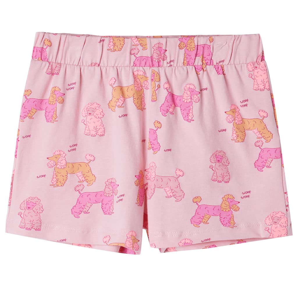 Pyjamas à manches courtes pour enfants rose clair 116