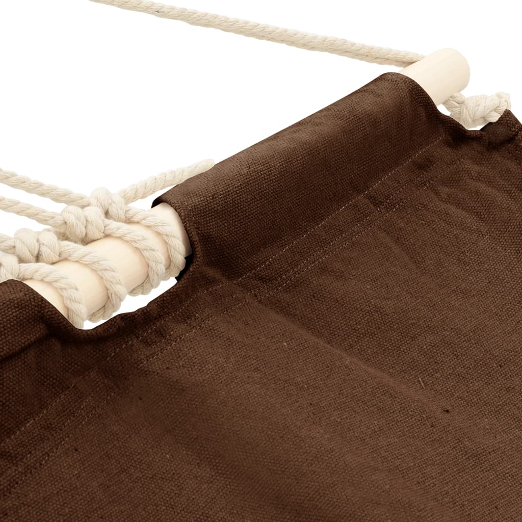 vidaXL Hamac avec barre 210x150 cm Marron