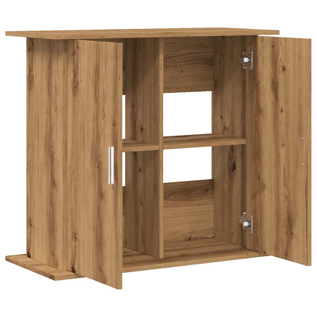 vidaXL Support d'aquarium chêne artisanal 81x36x73 cm bois ingénierie