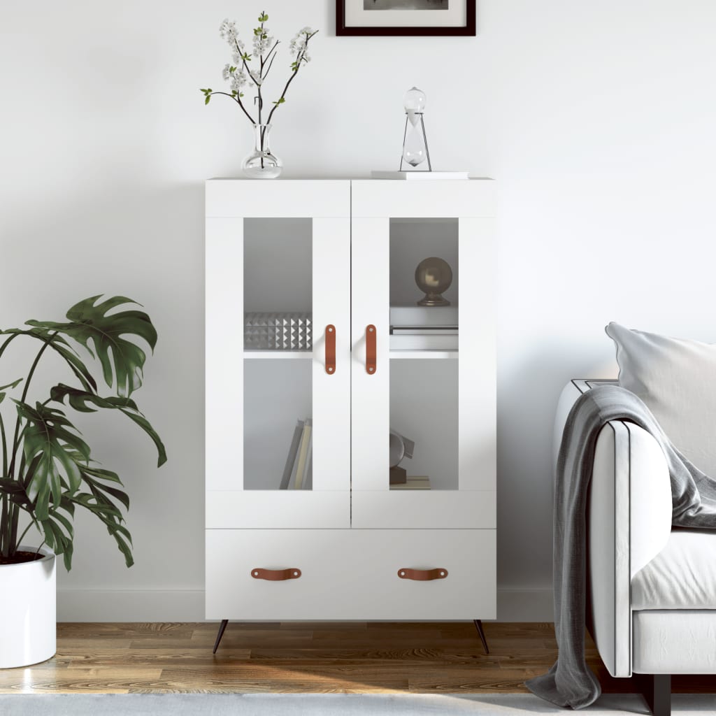 vidaXL Buffet haut blanc 69,5x31x115 cm bois d'ingénierie