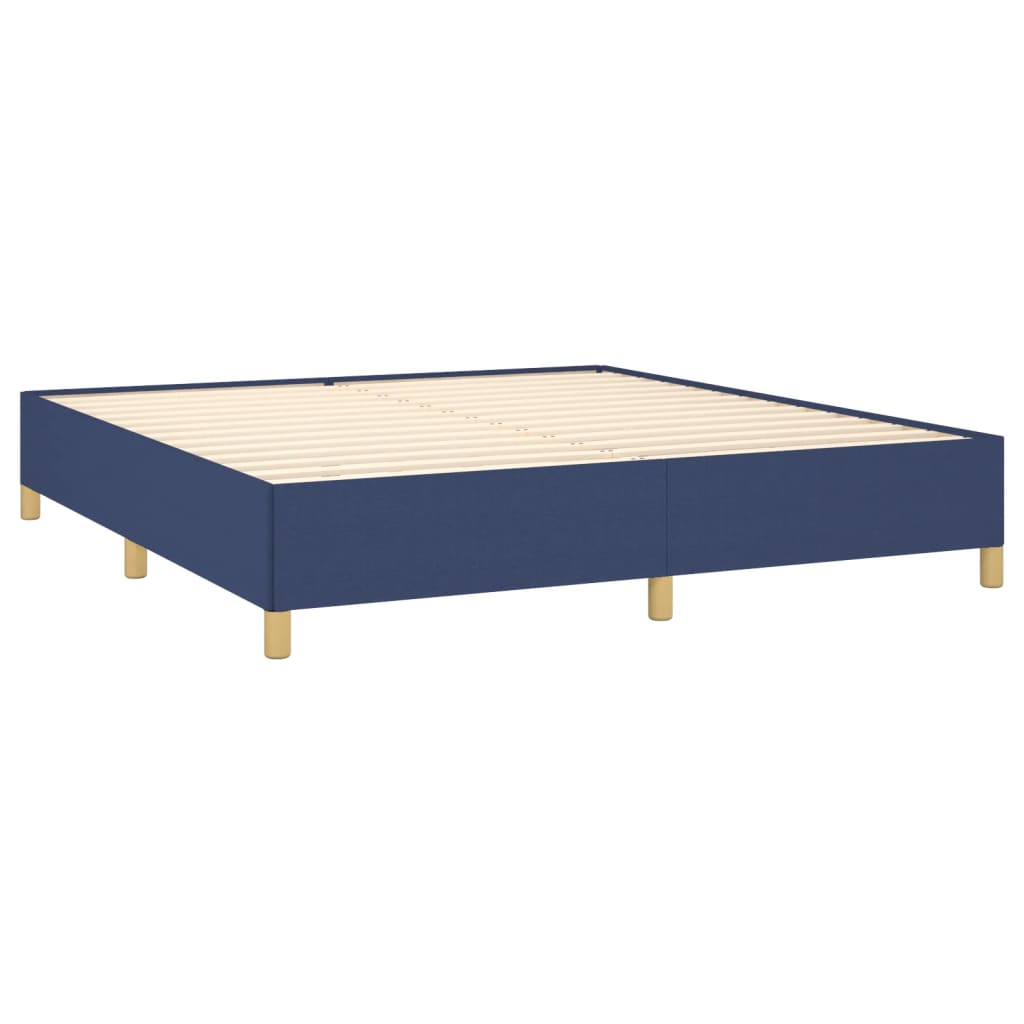 vidaXL Cadre de lit sans matelas bleu 160x200 cm tissu