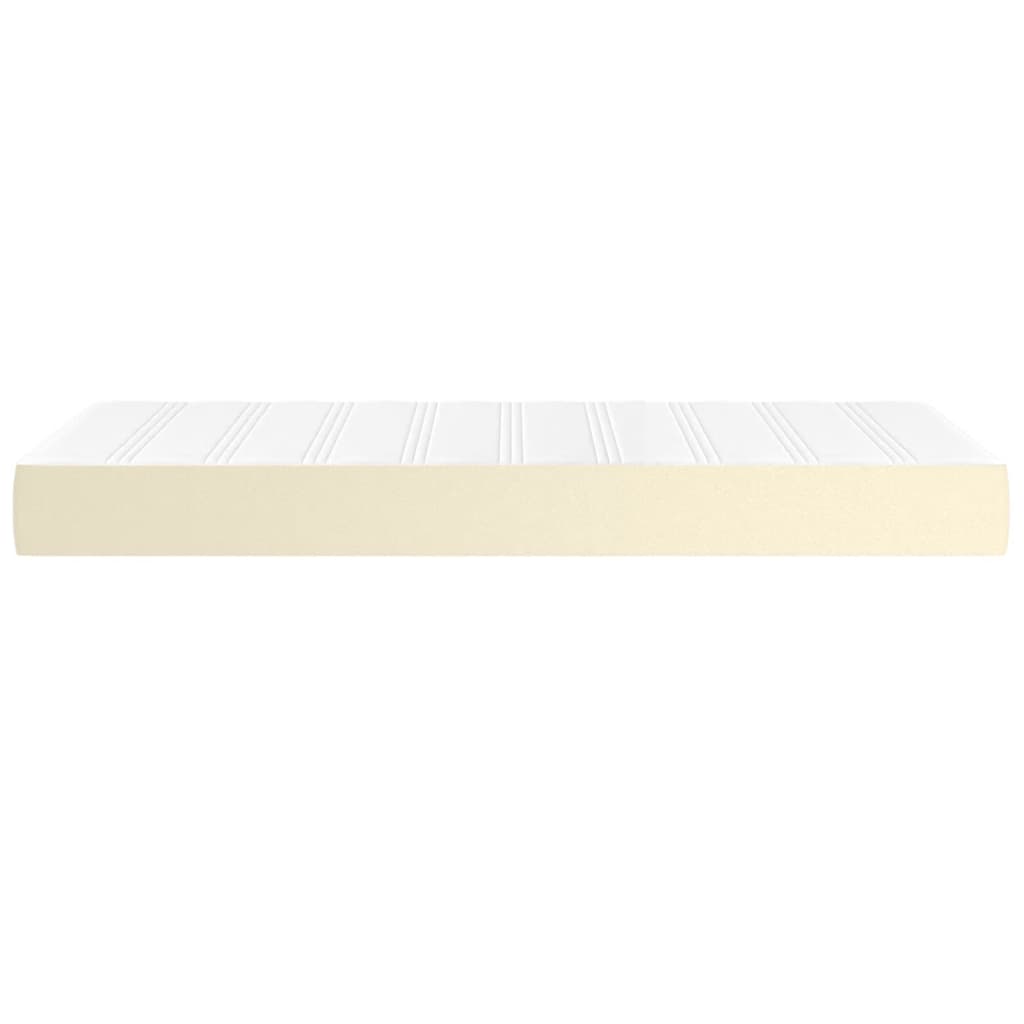 vidaXL Matelas de lit à ressorts ensachés Crème 80x200x20cm Similicuir