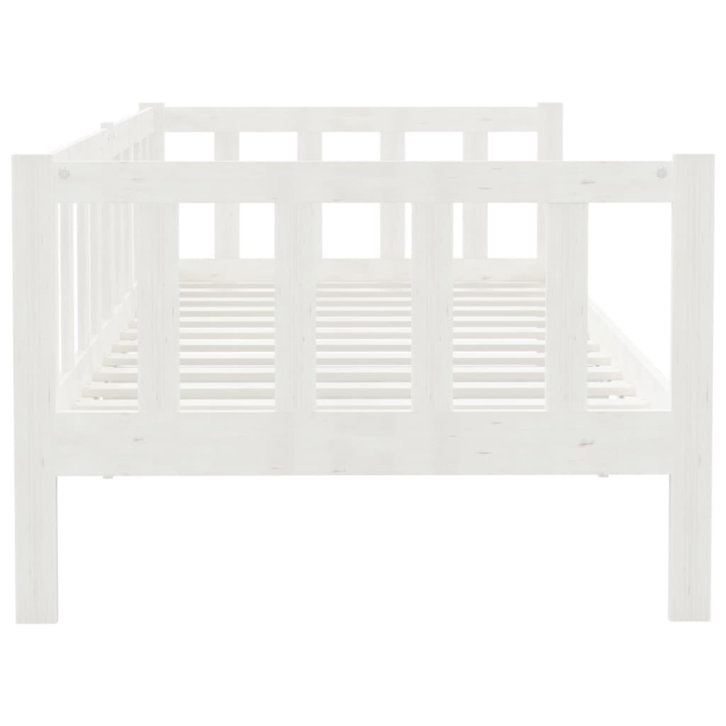 vidaXL Lit de jour sans matelas blanc bois de pin massif 90x200 cm