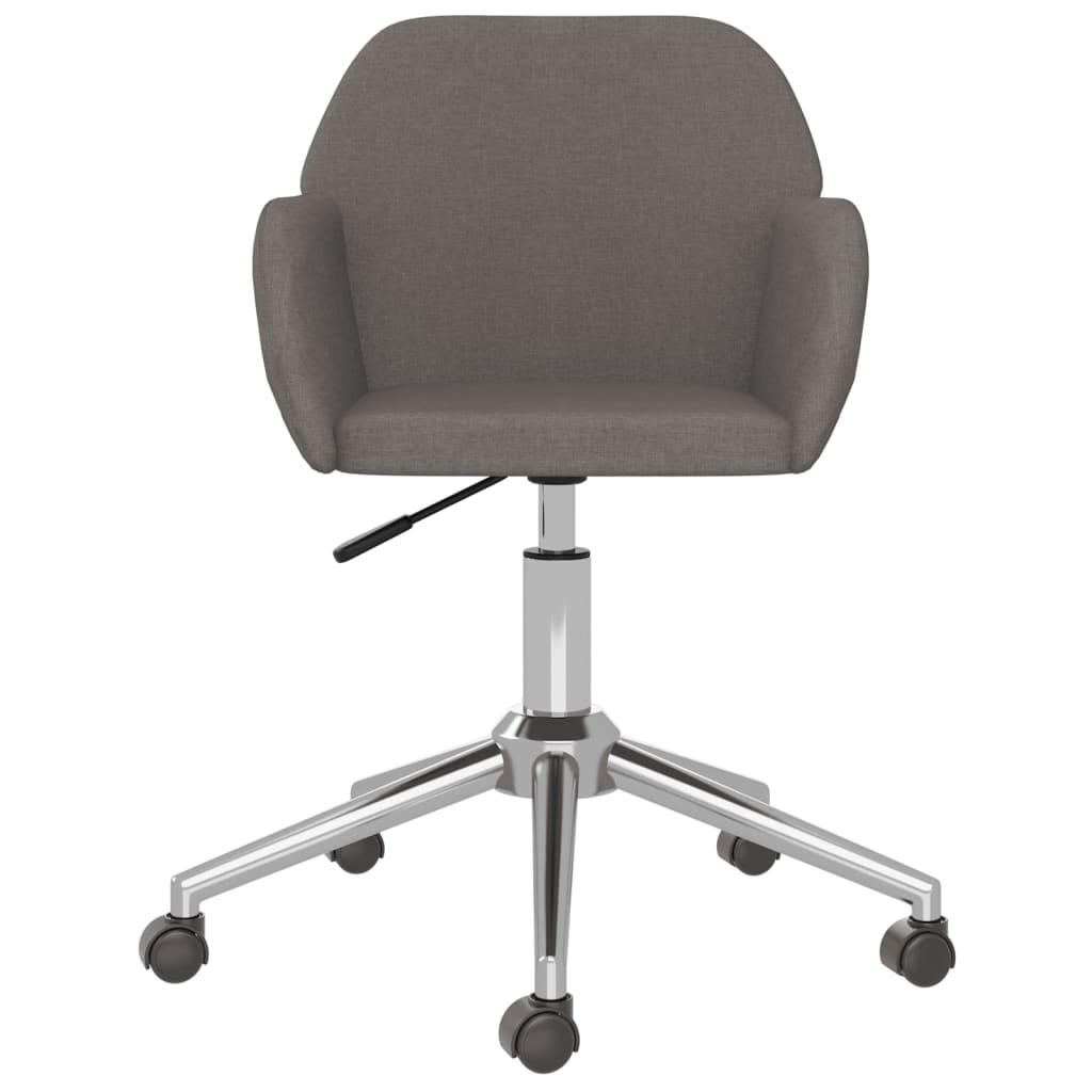 vidaXL Chaise pivotante de bureau Gris foncé Tissu