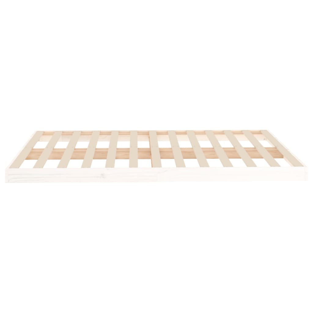 vidaXL Cadre de lit blanc 140x190 cm bois de pin massif