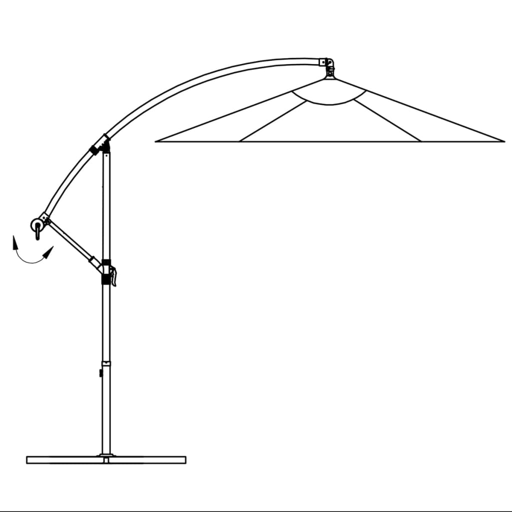 vidaXL Parasol de jardin en porte-à-faux 3 m blanc sable