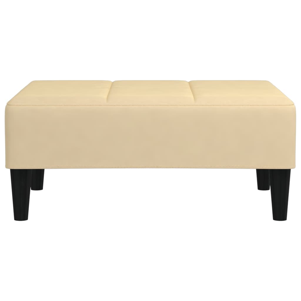 vidaXL Repose-pied Crème 78x56x32 cm Velours