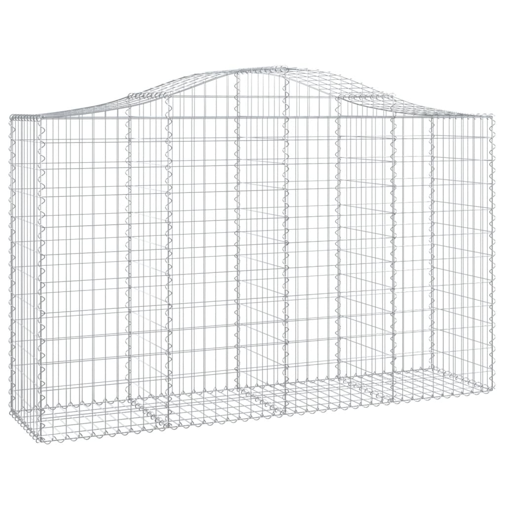 vidaXL Paniers à gabions arqués 12 pcs 200x50x120/140 cm Fer galvanisé