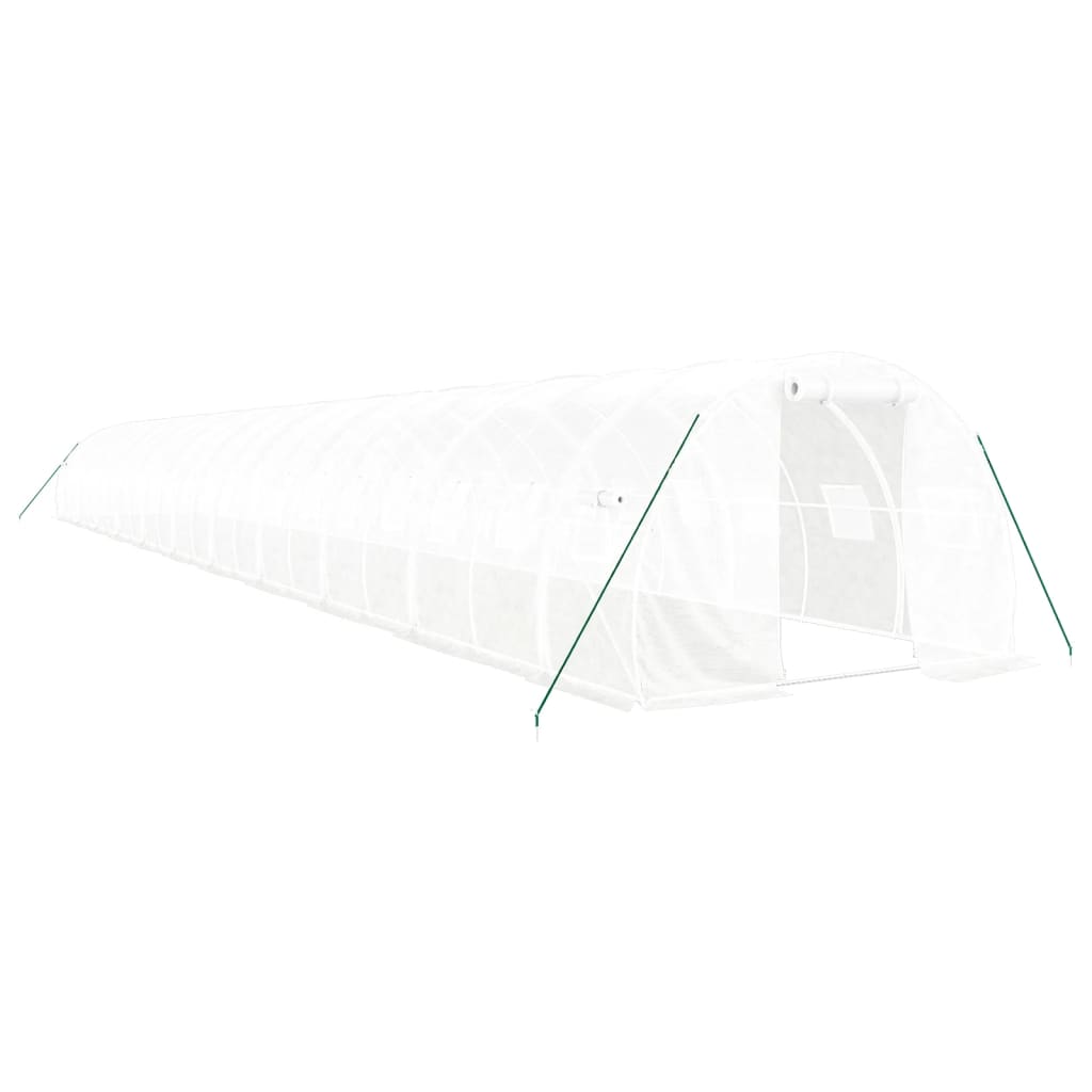 vidaXL Serre avec cadre en acier blanc 66 m² 22x3x2 m