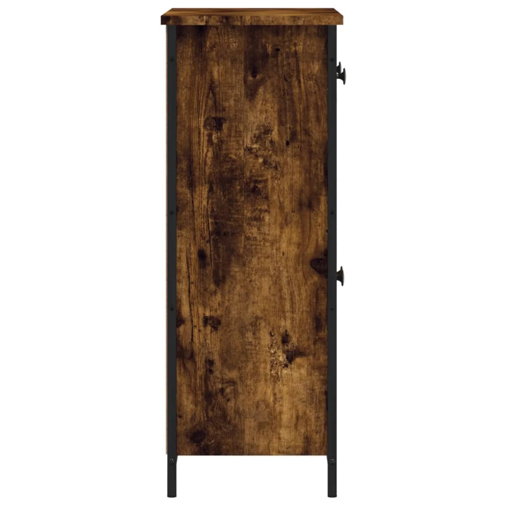 vidaXL Buffet chêne fumé 70x30x80 cm bois d'ingénierie