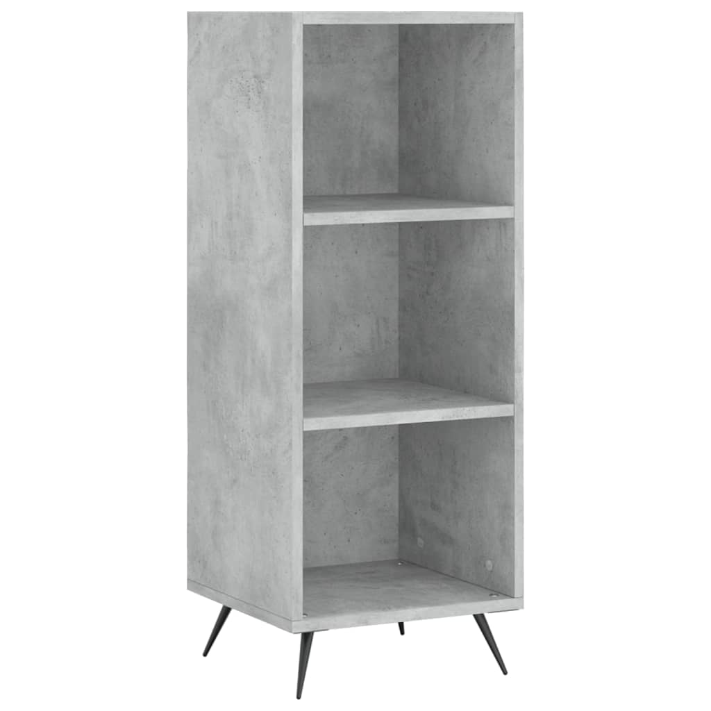 vidaXL Buffet haut Gris béton 34,5x34x180 cm Bois d'ingénierie