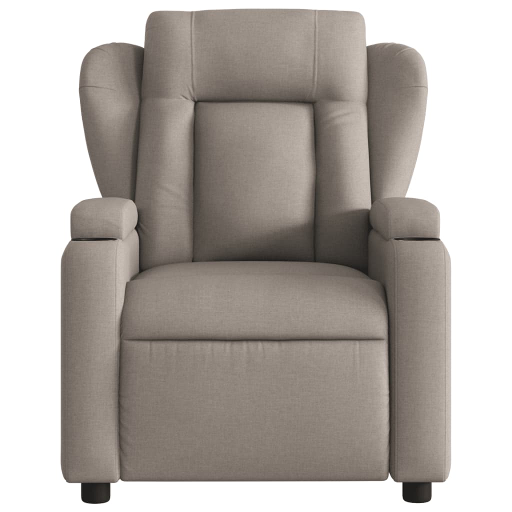 vidaXL Fauteuil inclinable Taupe Tissu