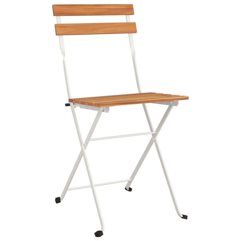 vidaXL Chaises de bistrot pliantes lot de 6 Bois d'acacia solide acier