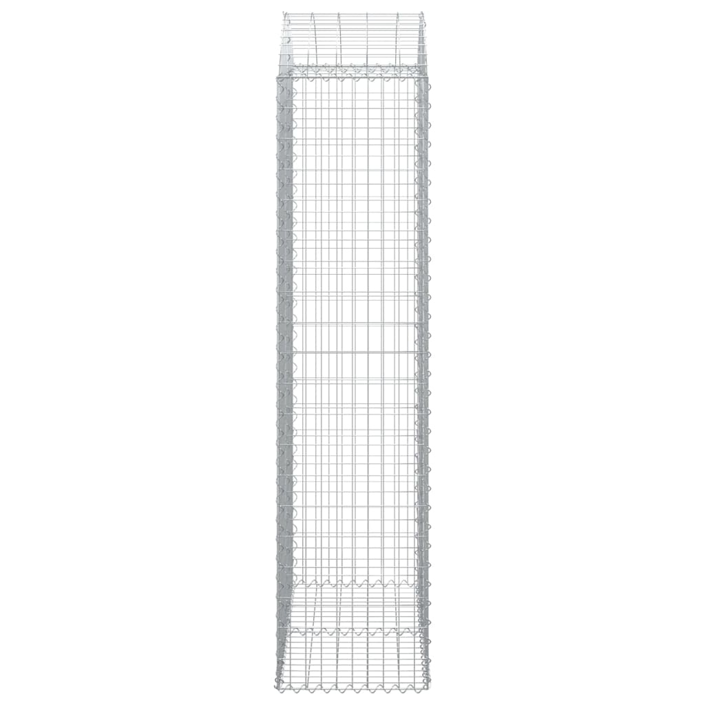 vidaXL Panier de gabions arqué 100x50x200/220 cm Fer galvanisé