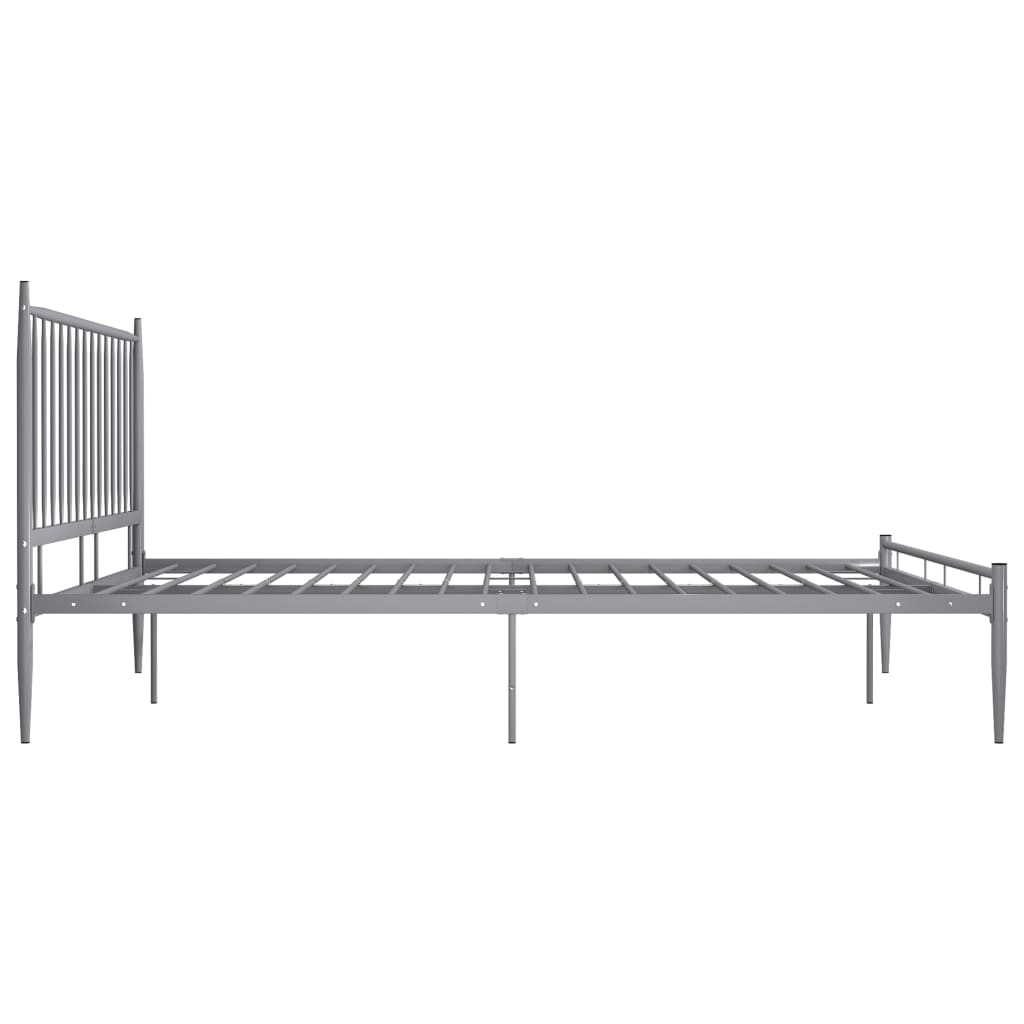 vidaXL Cadre de lit sans matelas gris métal 200x200 cm