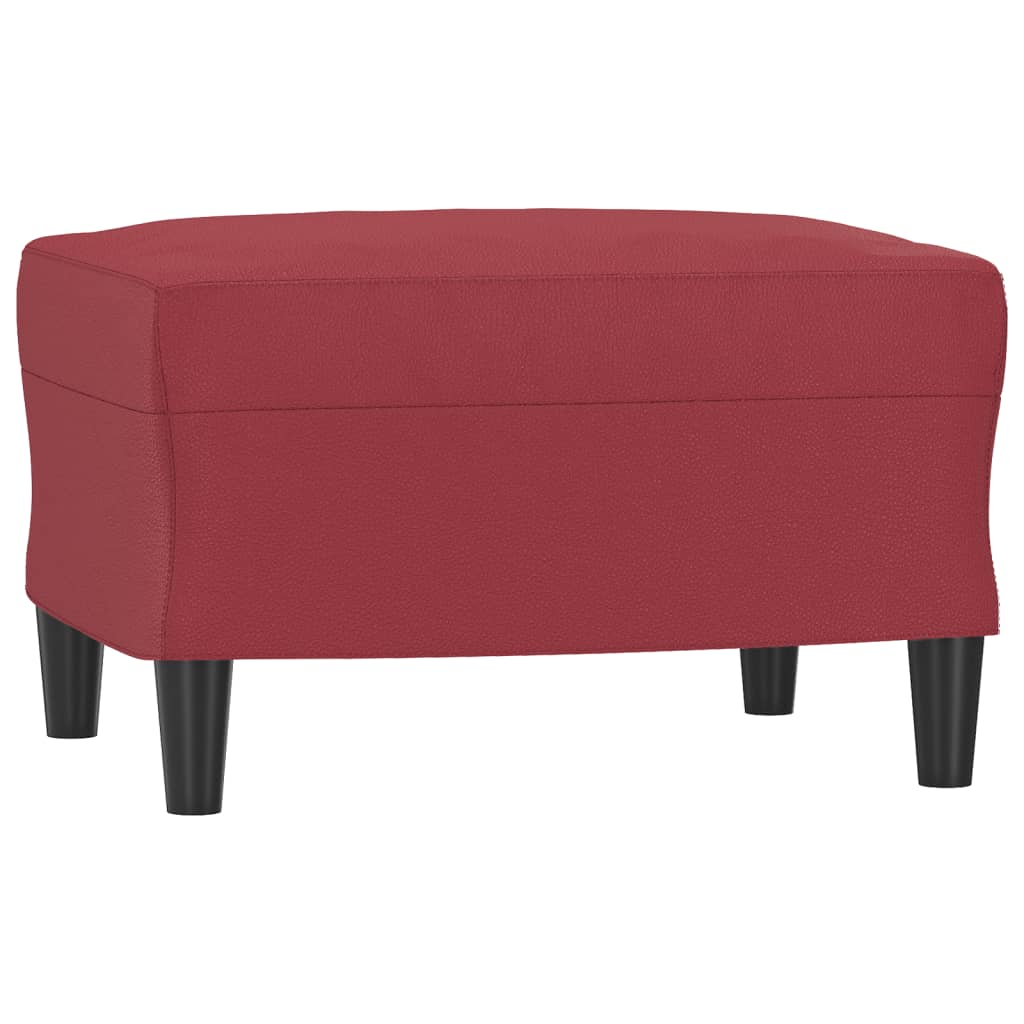 vidaXL Repose-pied Rouge bordeaux 60x50x41 cm Similicuir