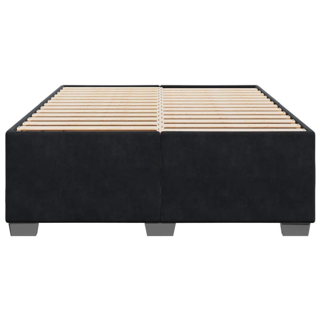 vidaXL Cadre de lit sans matelas noir 140x190 cm velours