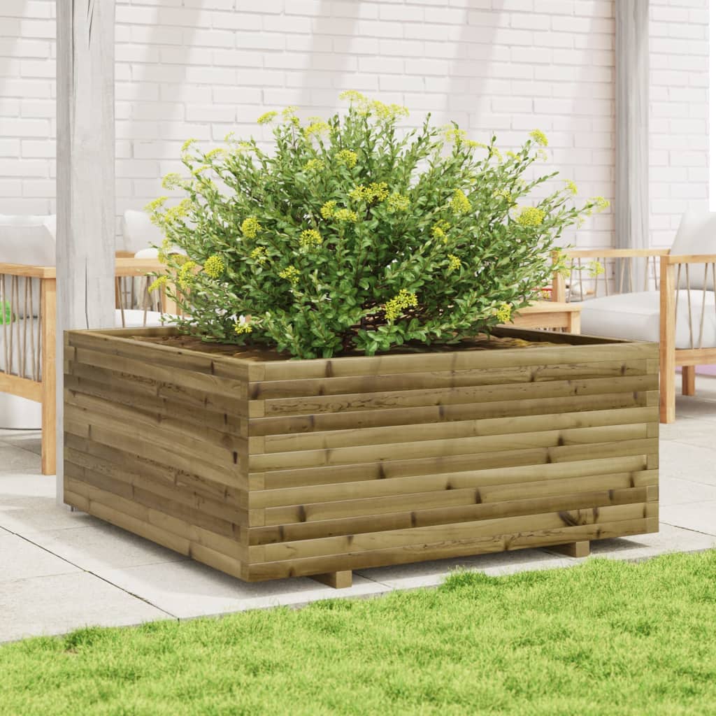 vidaXL Jardinière 110x110x49,5 cm bois de pin imprégné