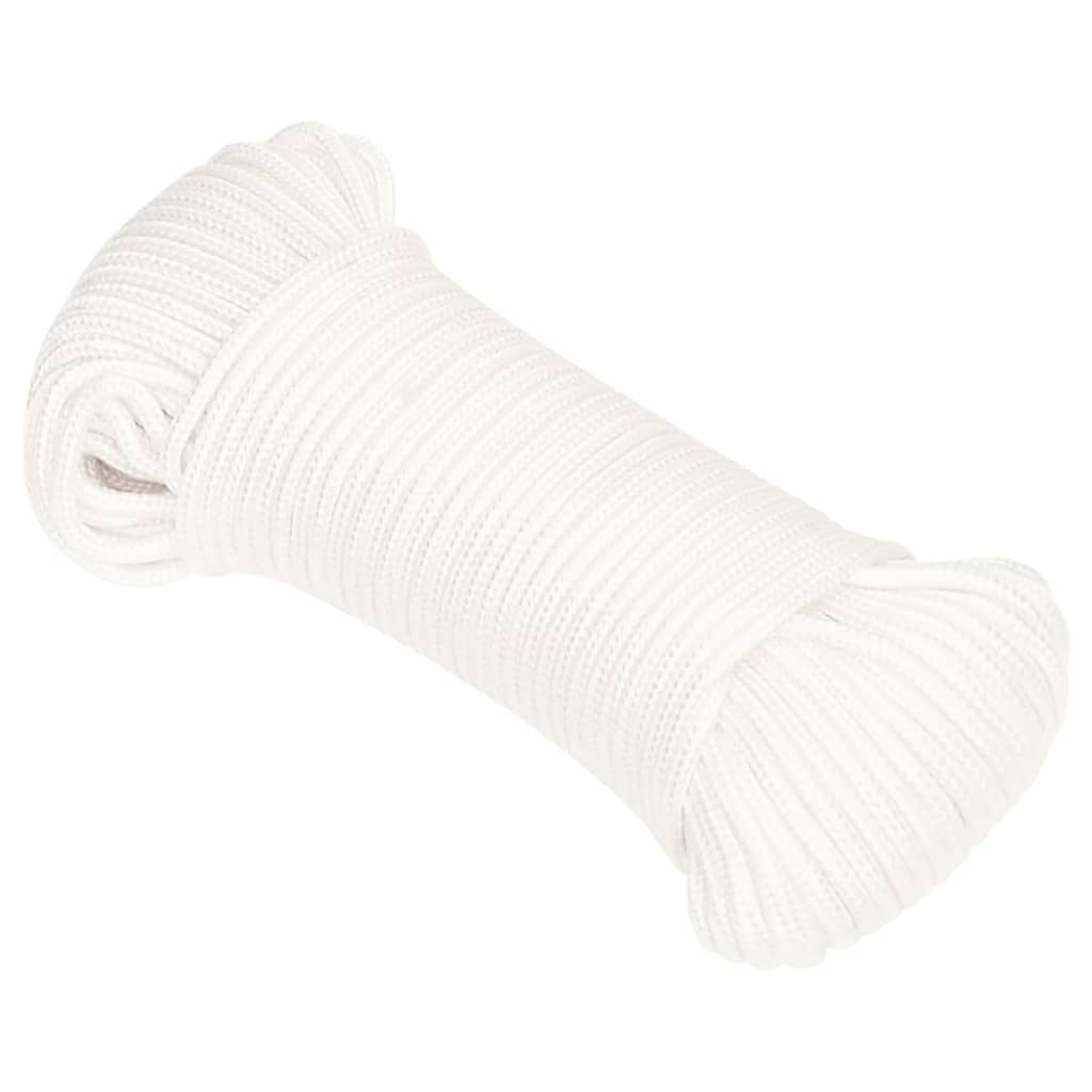 vidaXL Corde de bateau Blanc complet 3 mm 25 m Polypropylène